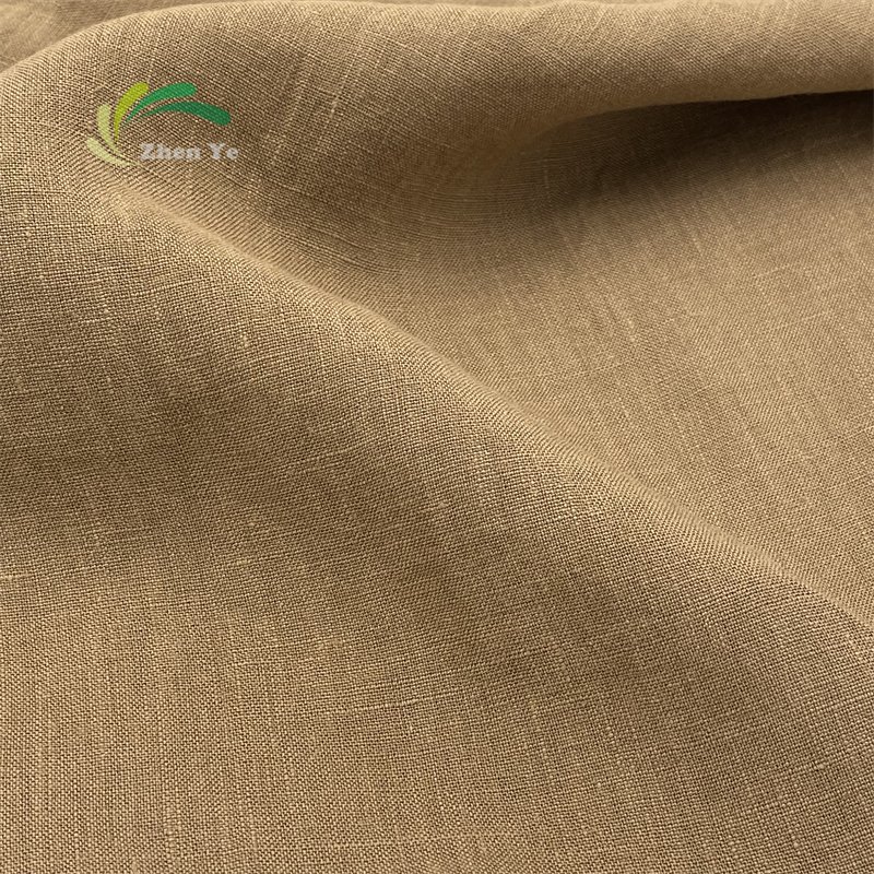 Stock french linen wholesale man shirt suit dress coat cloth pillowcase textile eco-friendly plain washes pure linen fabric