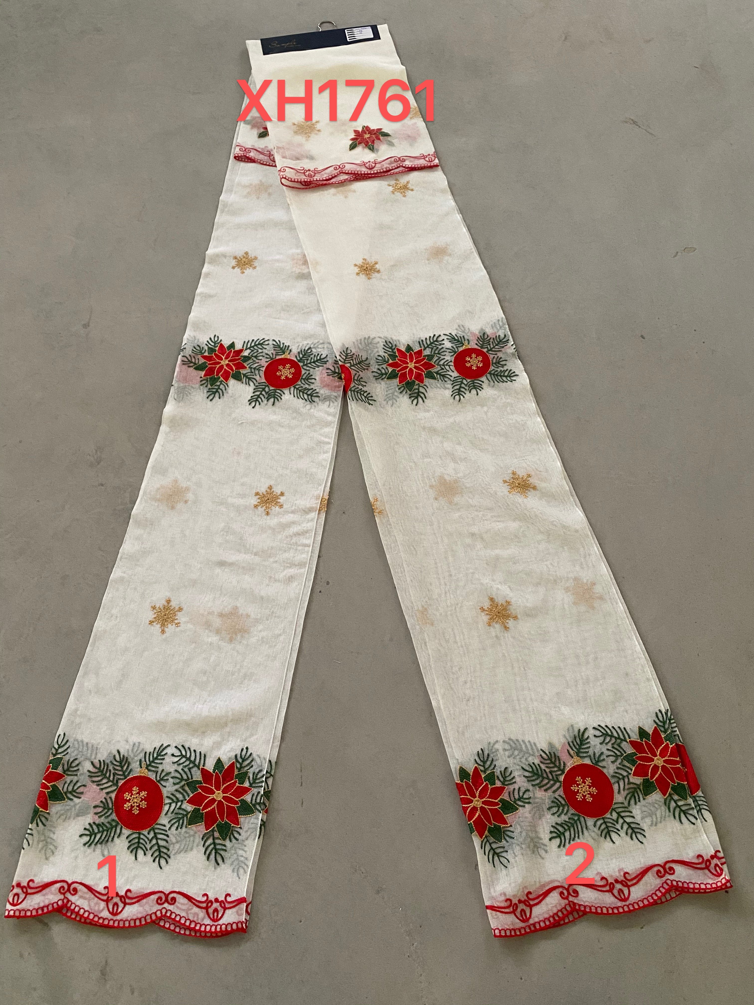 Tulle Linen Voile Sheer Christmas Embroidery Curtain Roll Fabric With Valance With Plemet Wholesale And Materials For Curtains