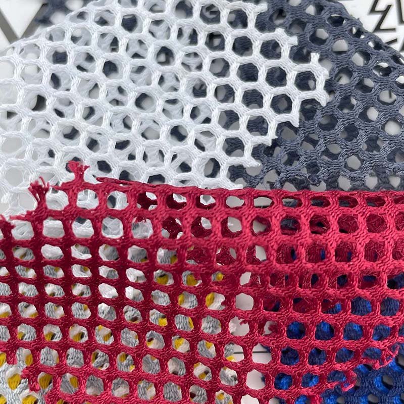 Pure polyester mesh hole fabric 100gsm knitted mesh fabric for underwear/clothing/ sports/ bag lining/office chair