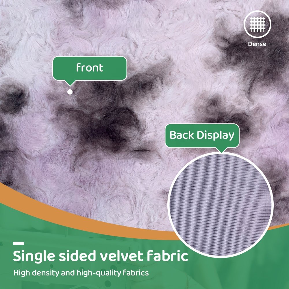 1cm imitation rabbit hair brush flower tie-dye fabric gradient rose 100% polyester due to the production of clothing plush toys