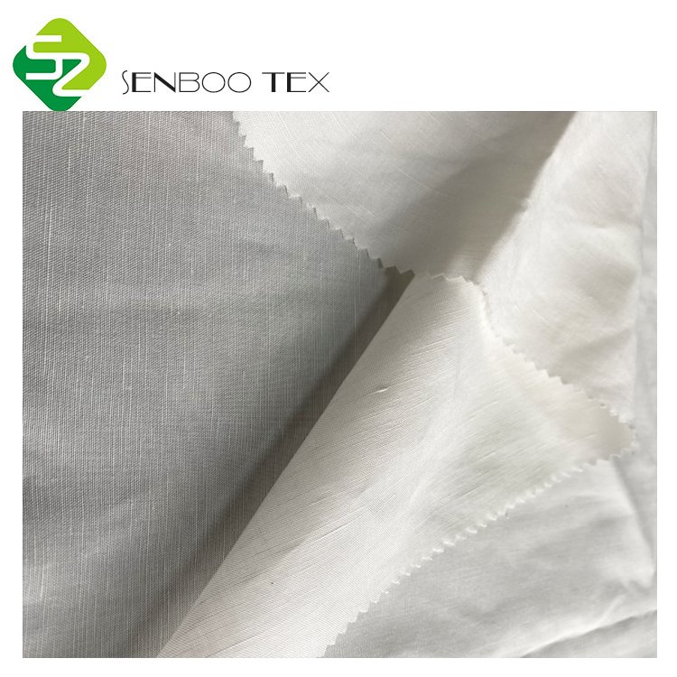 Oeko-tex Certified 179GSM Soft Lyocell 74% Flax 26% Woven Poplin Fabric Home Textiles Beddings Garments Bags-Breathable Slub