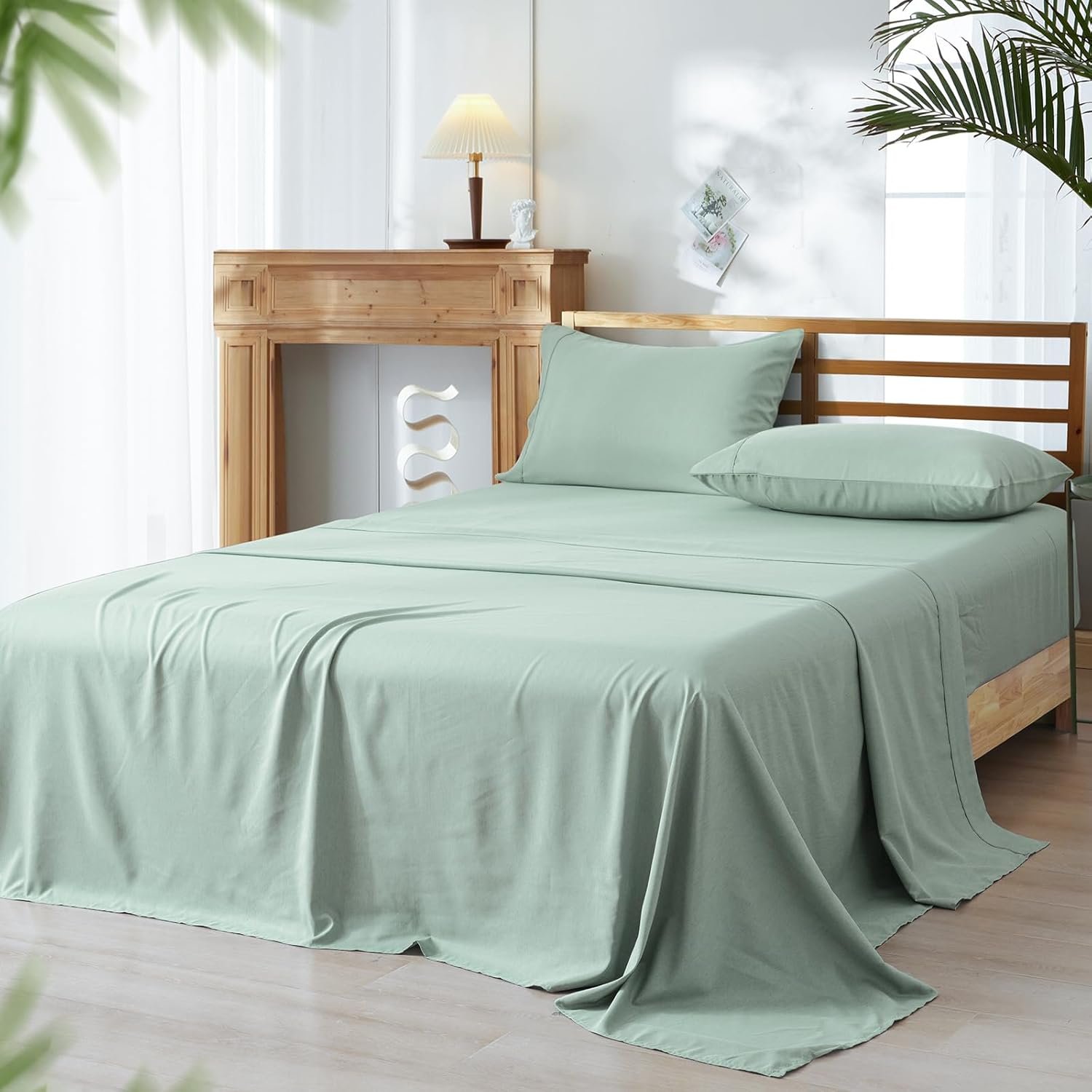 100% Rayon Derived from Organic Bamboo Cooling for Hot Sleepers bamboo bed sheets Soft bamboo bedding set
