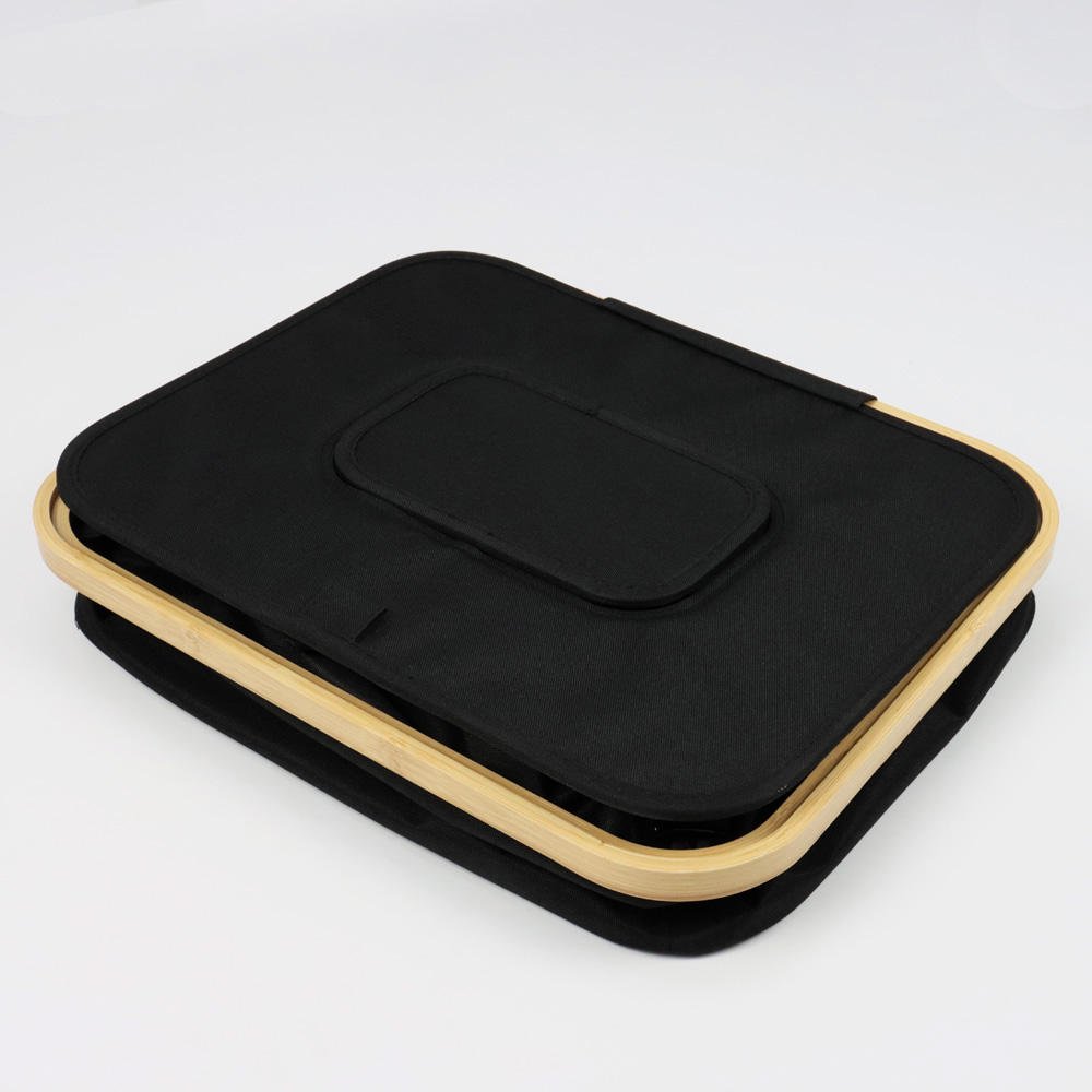 Addreen Customization 100 L Bamboo Black Kitchen Recycling Bin Deposit Bottle Storage Recycling Bottle Basket