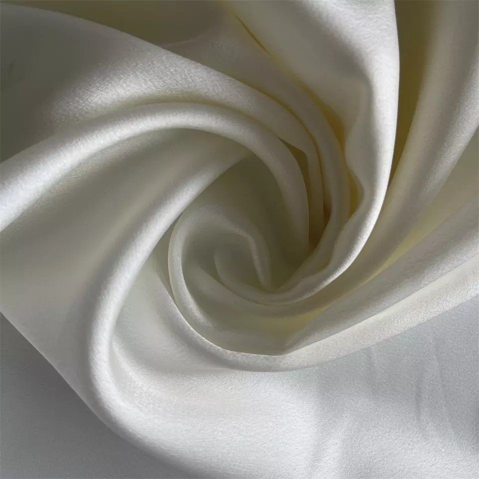 Wholesale new design woven golden crepe luxury satin gold foil 100% polyester fabric for dress