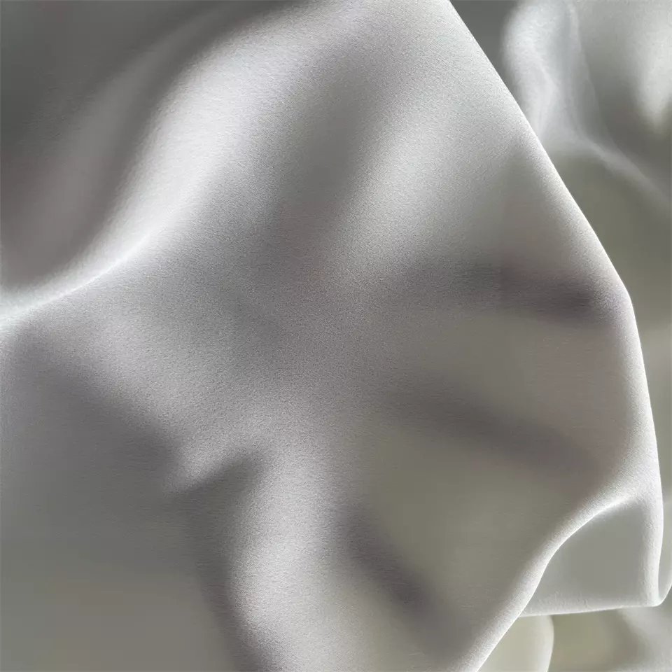 Wholesale new design woven golden crepe luxury satin gold foil 100% polyester fabric for dress