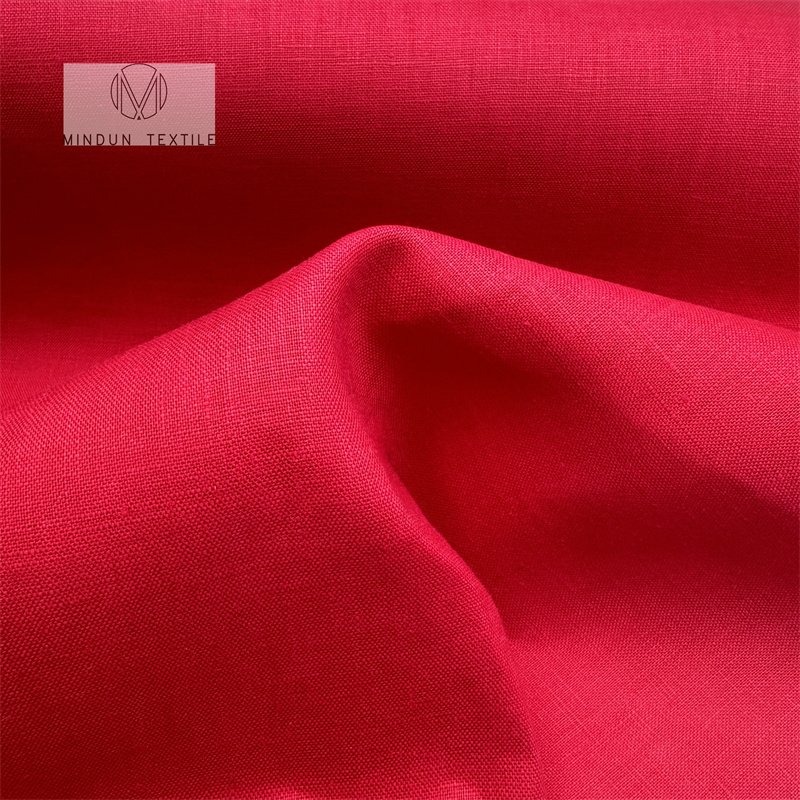 Mindun Wholesale Men's Shirts, Undershirts, Apparel, Home Textile Pure Linen Green Woven Fabric