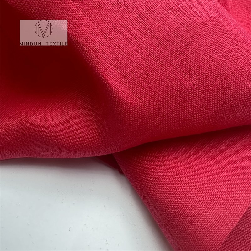 Mindun Wholesale Men's Shirts, Undershirts, Apparel, Home Textile Pure Linen Green Woven Fabric
