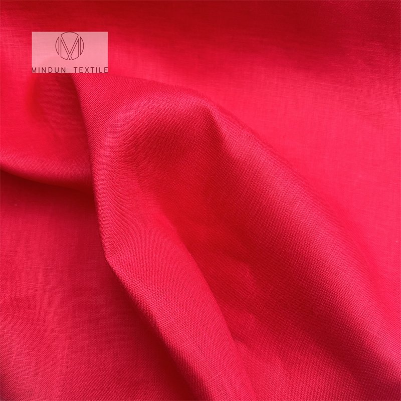 Mindun Wholesale Men's Shirts, Undershirts, Apparel, Home Textile Pure Linen Green Woven Fabric