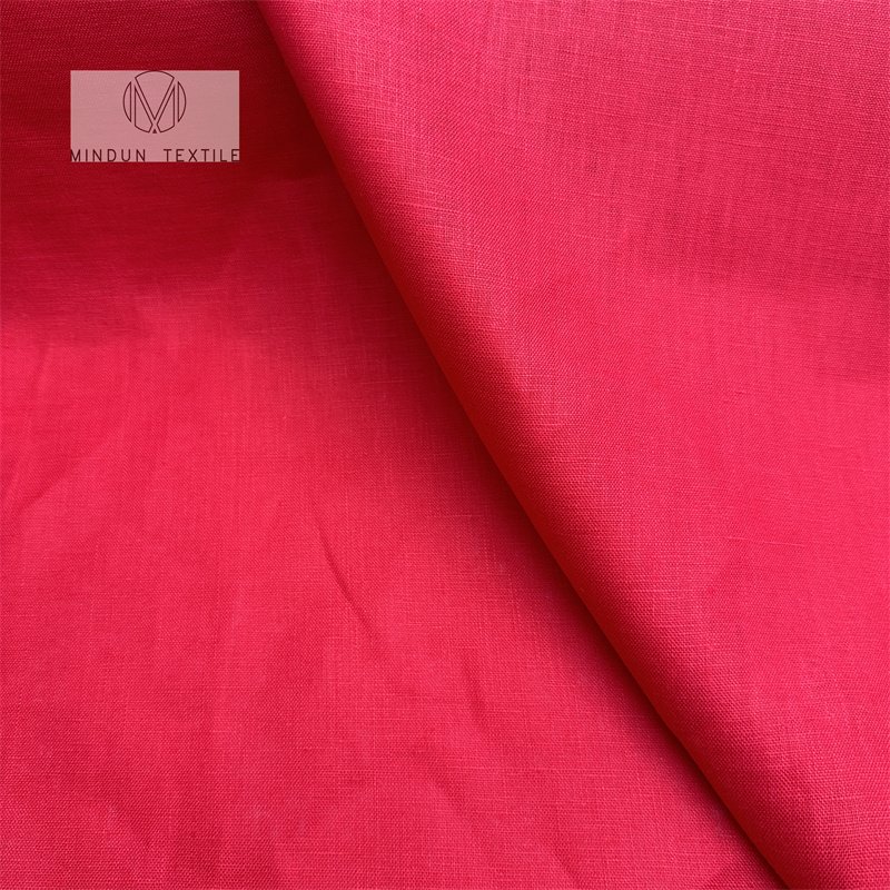 Mindun Wholesale Men's Shirts, Undershirts, Apparel, Home Textile Pure Linen Green Woven Fabric