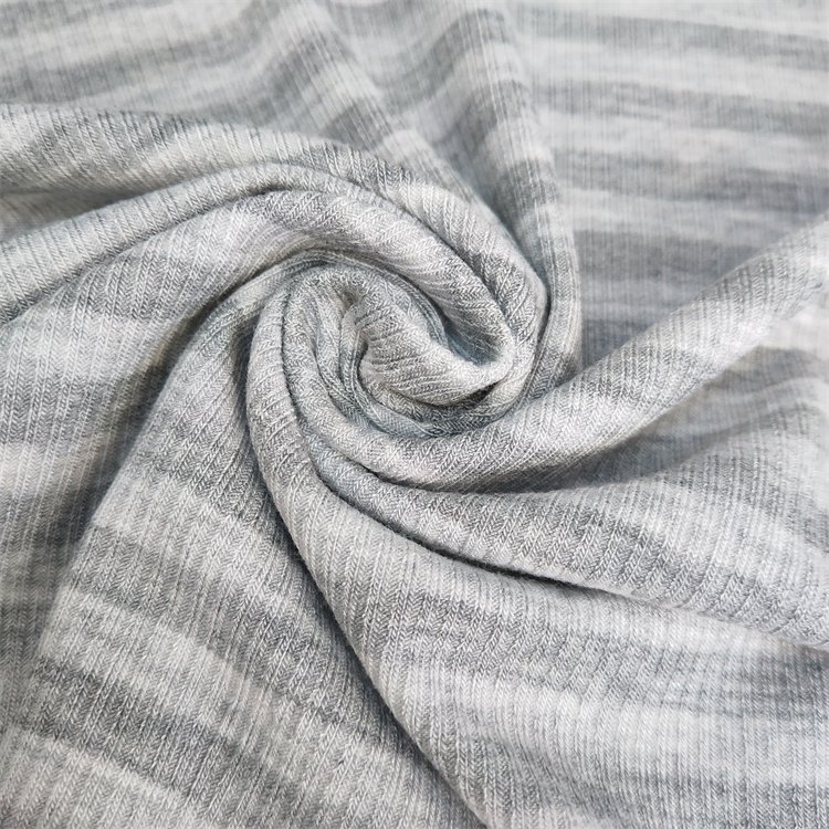 Ready To Ship 95% Bamboo Fiber 5% Spandex Soft Touch Stripe Rib Knit Swimwear Fabric