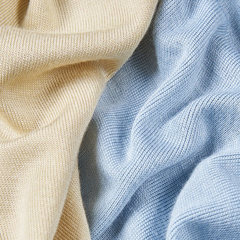 Boran Textile 150G Mulberry Silk Acrylic Cashmere Thermal Fabric, 1*1 Ribbed Viscose Spandex Knit Fabric for Base Layer T-Shirt