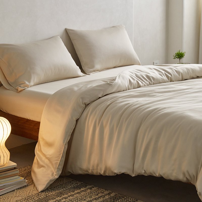 good quality sustainable bamboo fabric duvet cover sets with pillowcases customized packaging for home bedroom