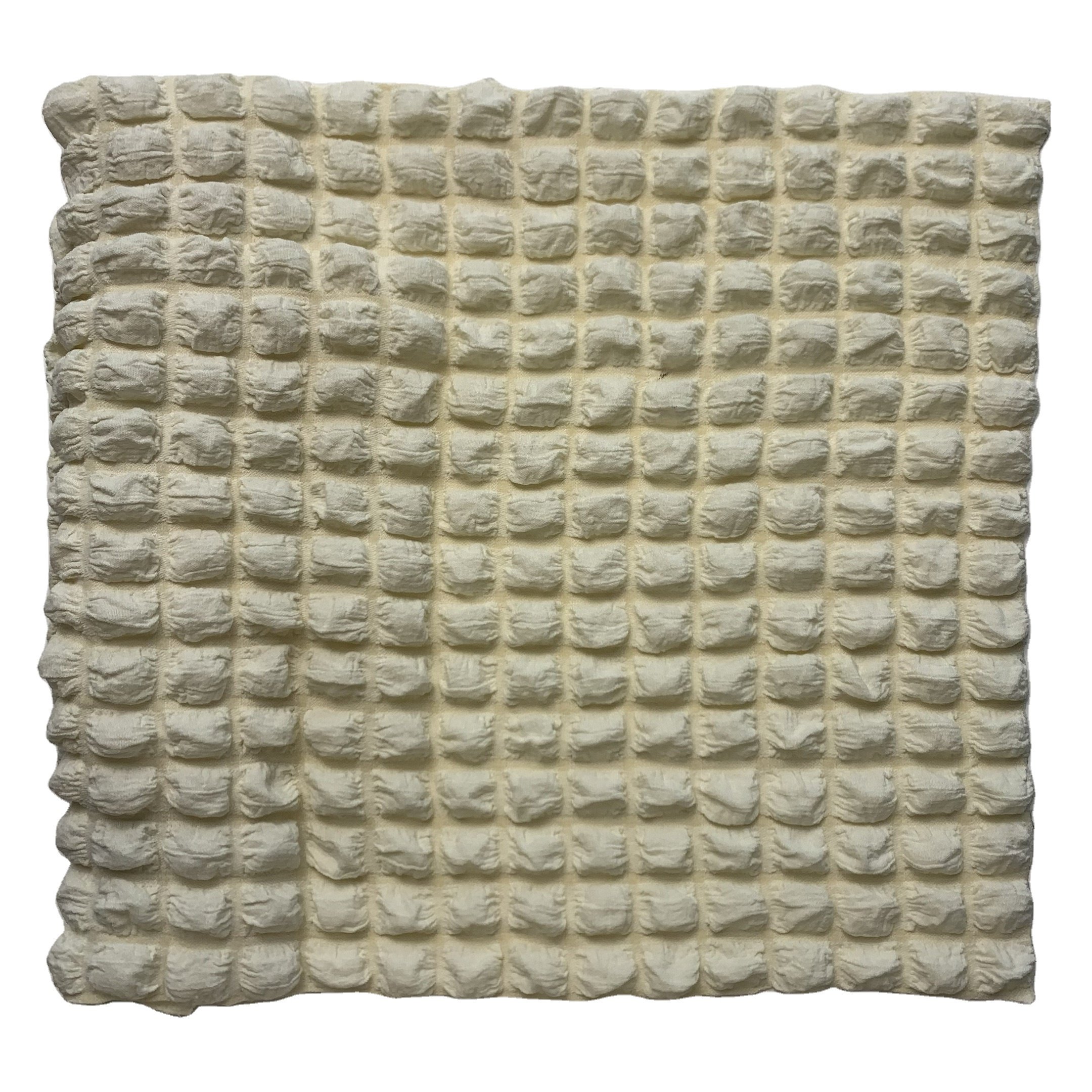 New Factory Sales Bubble Check 100%POLYESTER Direct Waffle linen fabric for clothing