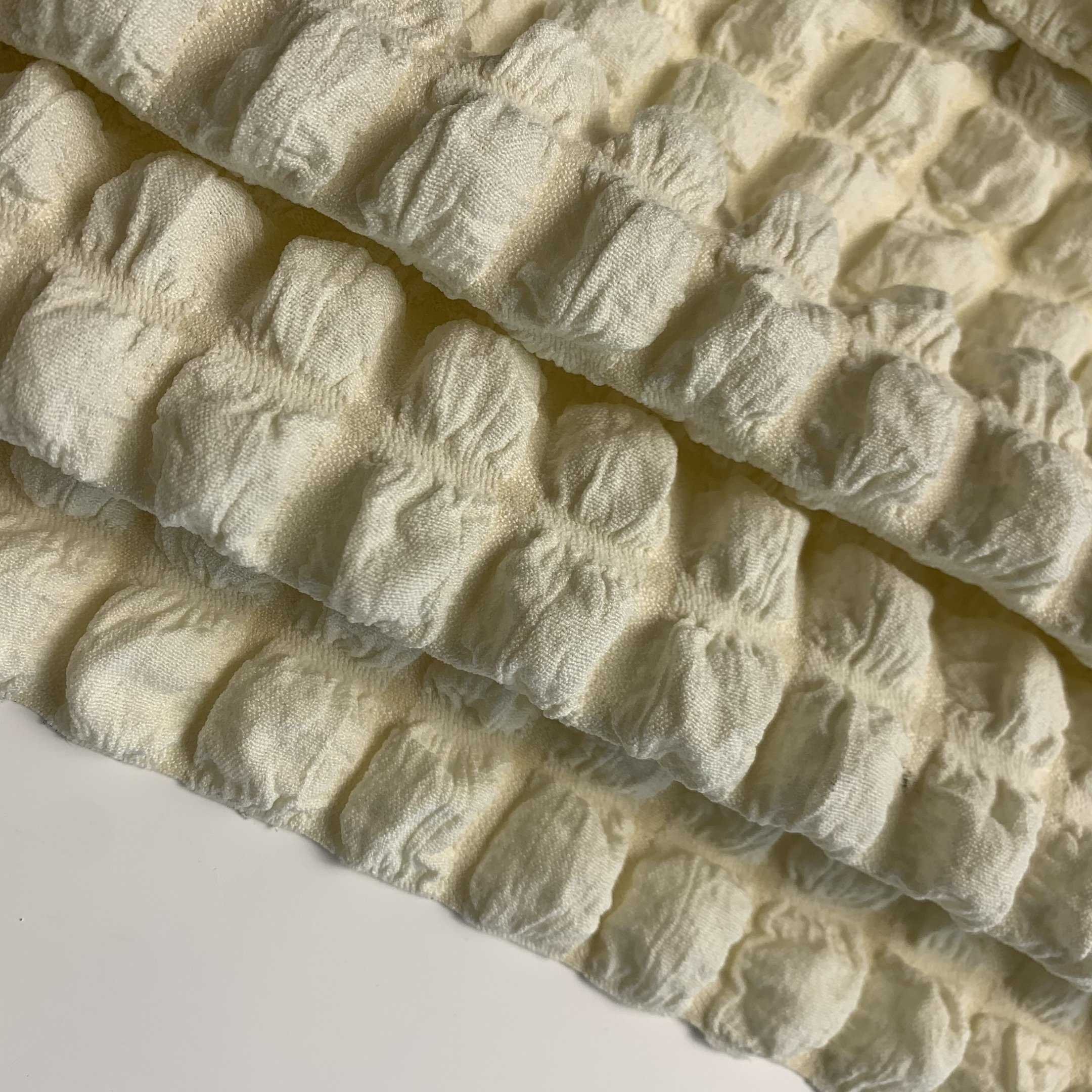 New Factory Sales Bubble Check 100%POLYESTER Direct Waffle linen fabric for clothing