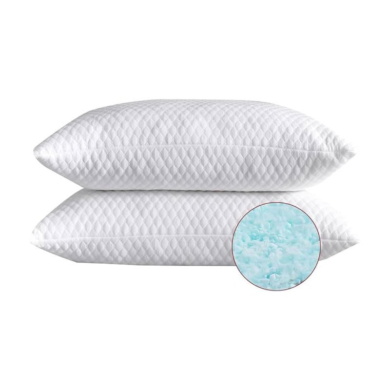 Quality sleep shredded memory foam pillows with fabric cover compress packing