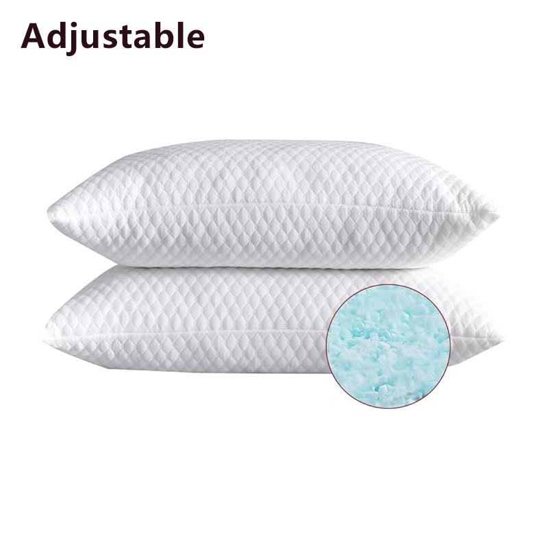 Quality sleep shredded memory foam pillows with fabric cover compress packing