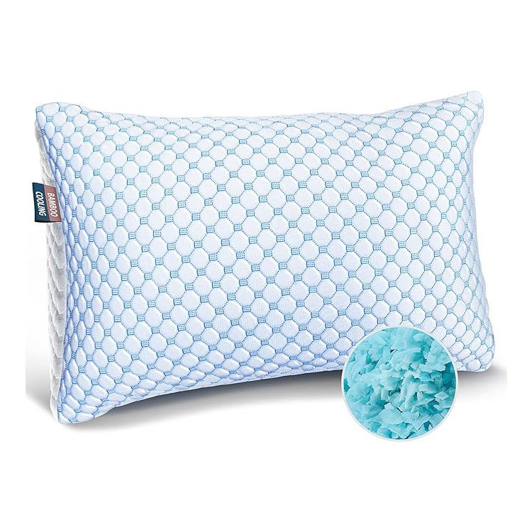 Quality sleep shredded memory foam pillows with fabric cover compress packing