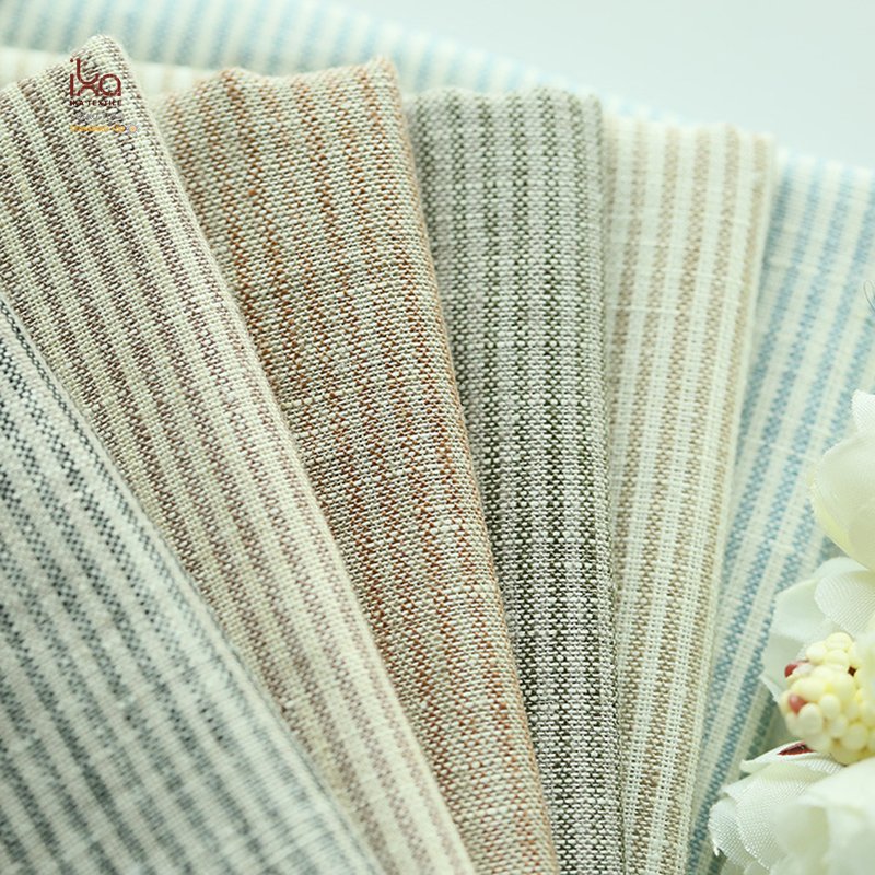 Yarn Dyed Waffle Plaid Gingham Ditsy Floral Check Cotton Blend Pure Linen Fabric with Pattern2.80m Striped Herringbone Wholesale
