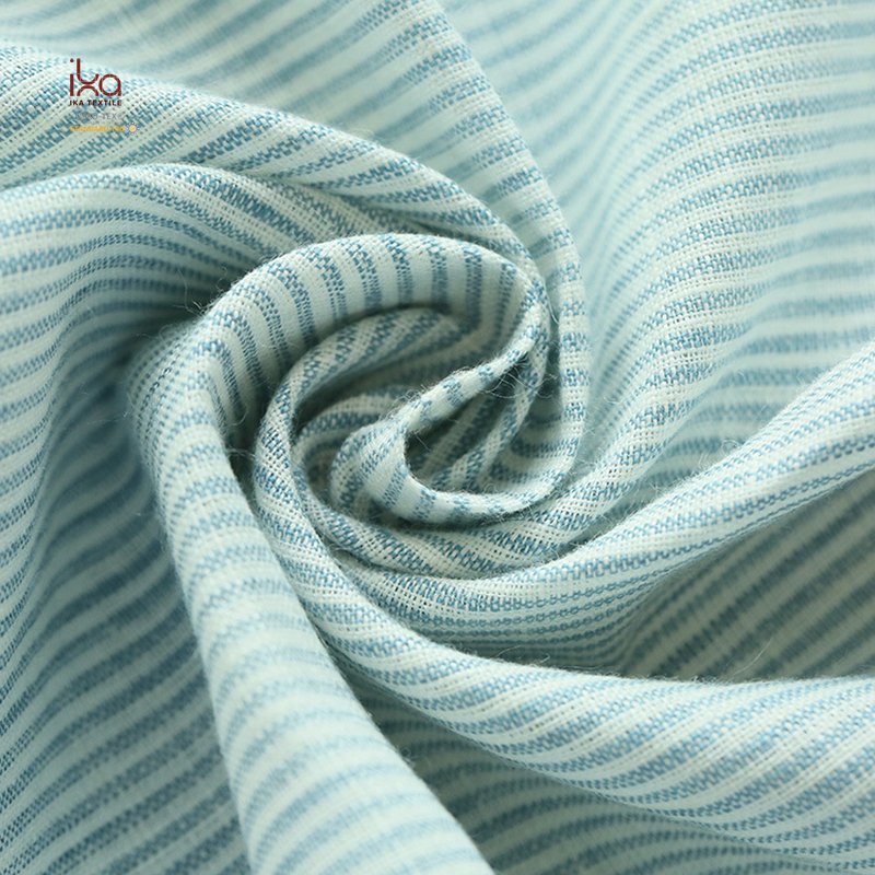 Yarn Dyed Waffle Plaid Gingham Ditsy Floral Check Cotton Blend Pure Linen Fabric with Pattern2.80m Striped Herringbone Wholesale