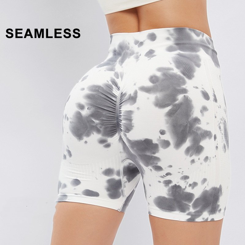 FC Sports High Waist Printed Tie-Dye Leggings Gym Shorts for Women XL Size Recycled Fabric Yoga Pants for Young Girls