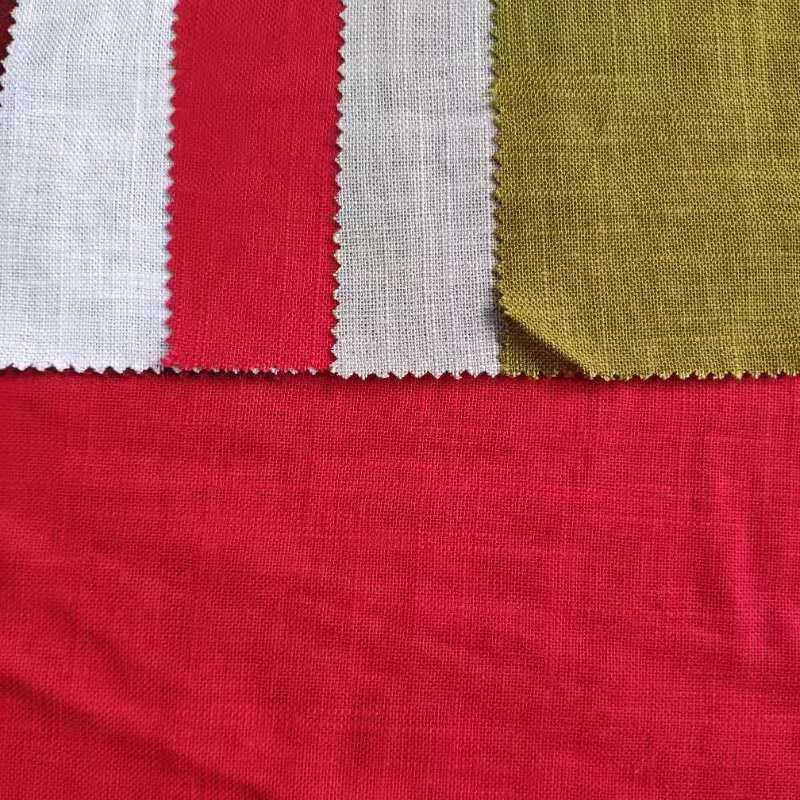Esse 2019 new design woven 307gsm 70% linen 30%rayon blend shirt clothing fabric for spring and summer garment