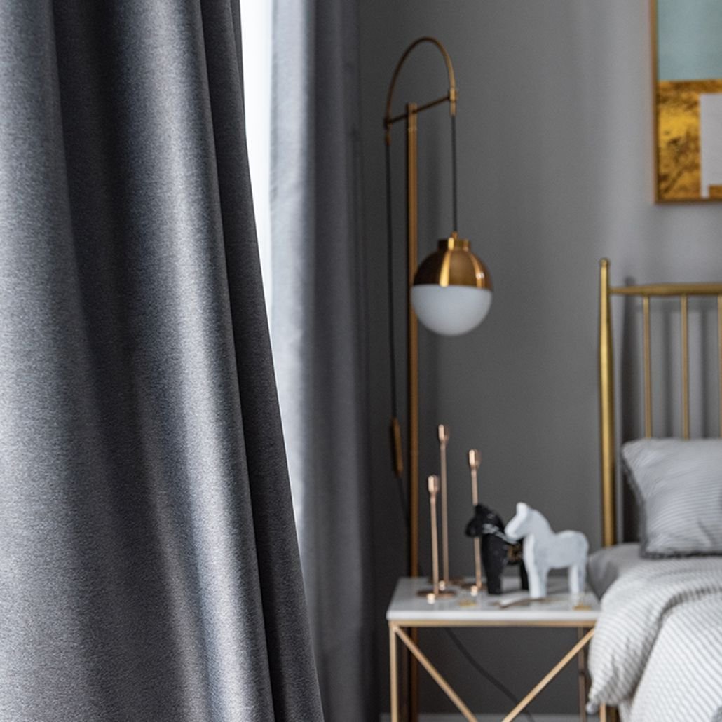 Factory supply two sides same looking 90-100% blackout plain linen style curtain fabrics