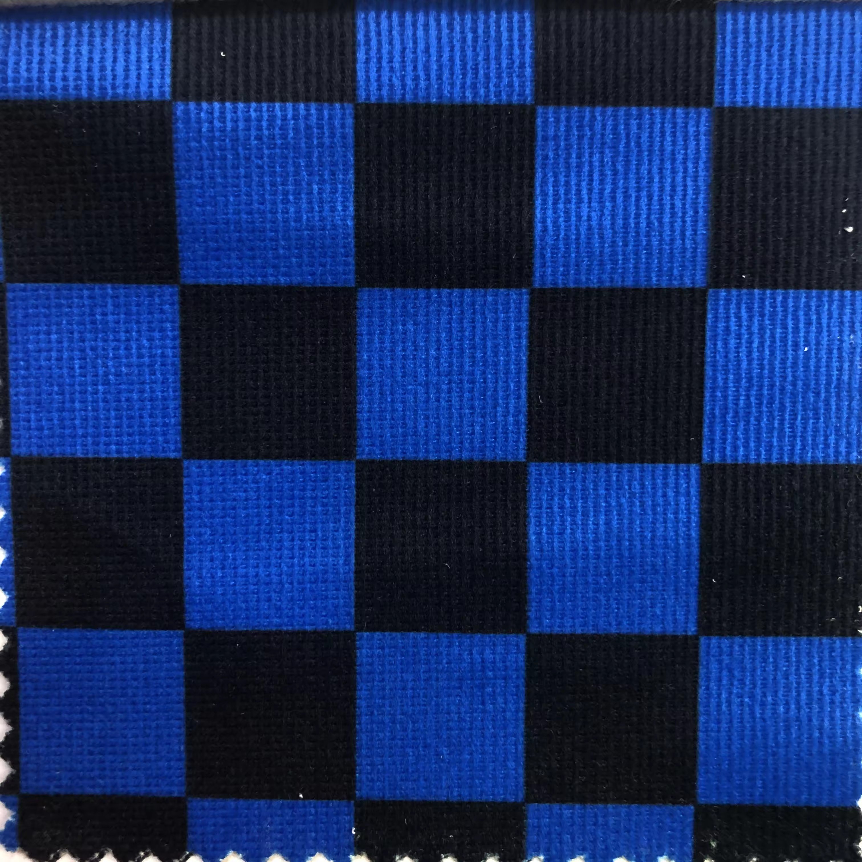High Quality Printed Corduroy Fabric 100%Polyester Fabric Checkerboard Print For Shirt