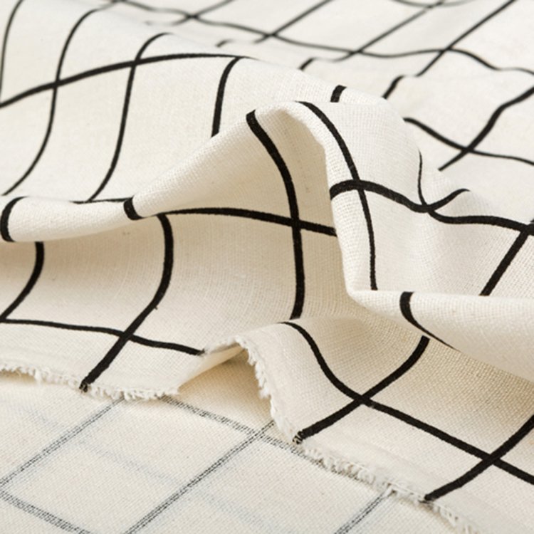Custom design woven print linen fabric for sale wholesale