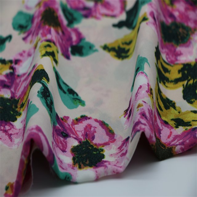 Factory Wholesale Breathable Custom Printed Double-faced 100% Polyester Chiffon Fabric For Dresses