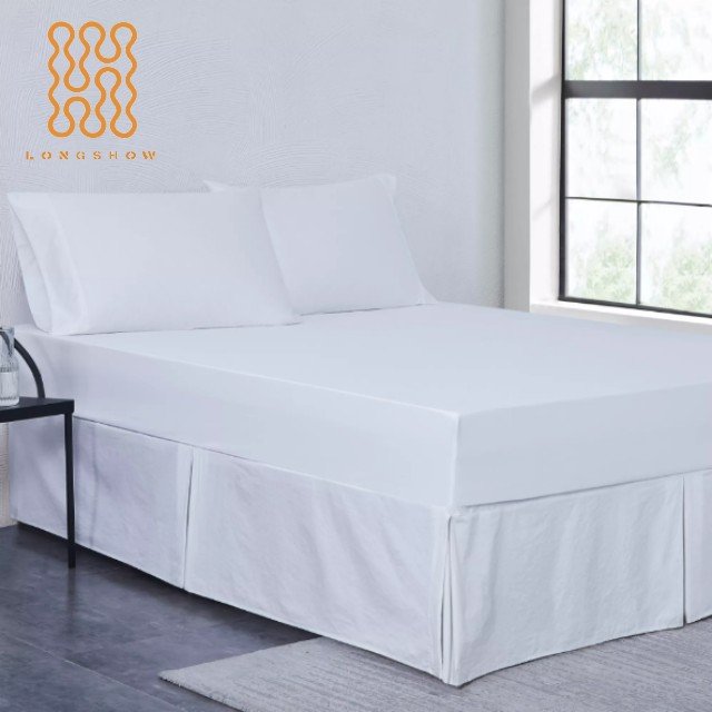 OEM Wholesale 100% cotton fabric custom Hotel bed linen white pillowcase in bulk queen size