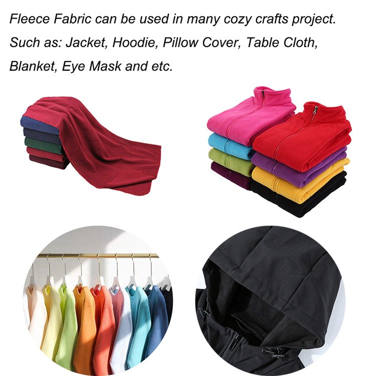 Fabric for Clothing Micro Polar Fleece China Factory Sale Fast Warming DTY Soft 100% Polyester 100% QC Passed Brushed Knitted