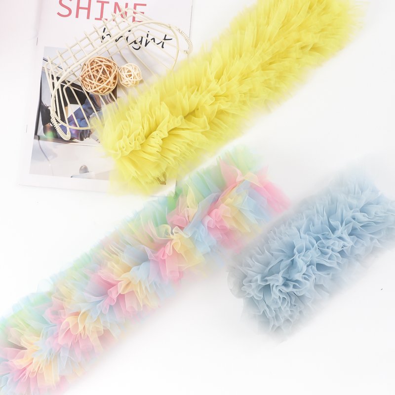 Factory Outlet Customizable Color 100 Polyester Tuan Tuan Caterpillar Lace Fabric Lightweight Breathable Fabric
