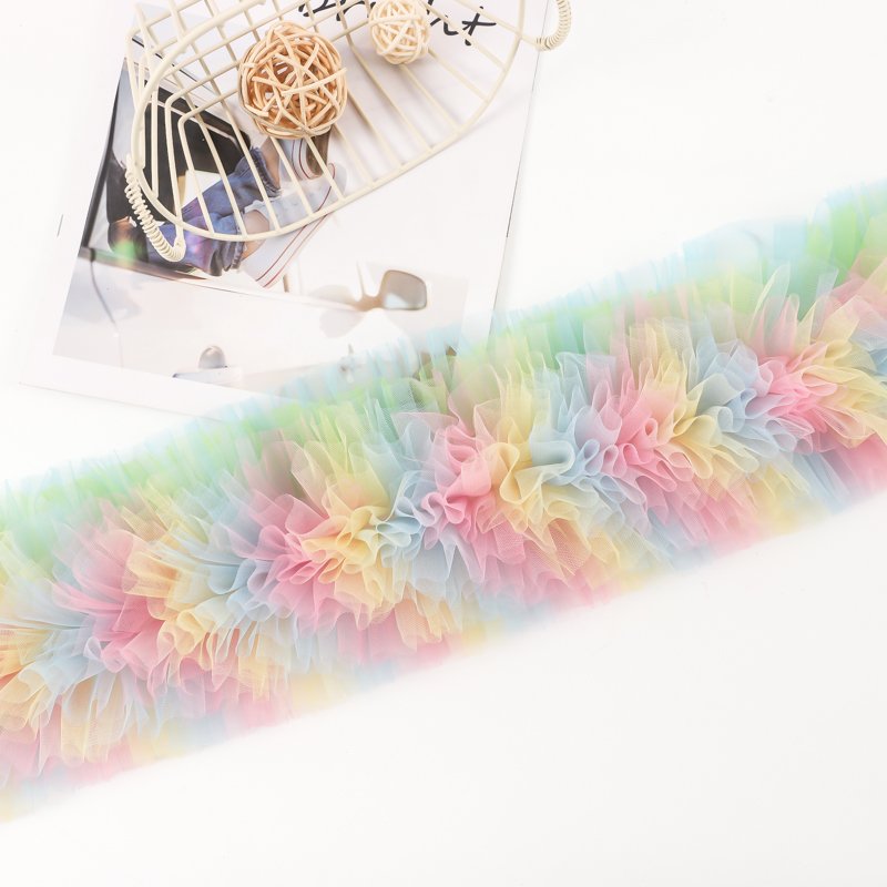 Factory Outlet Customizable Color 100 Polyester Tuan Tuan Caterpillar Lace Fabric Lightweight Breathable Fabric