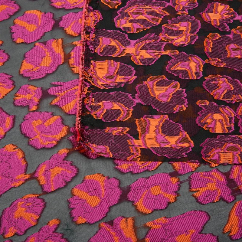 KEER Factory Custom Wholesale High Quality Custom Design 100% Polyester Woven Jacquard Organza FabriC