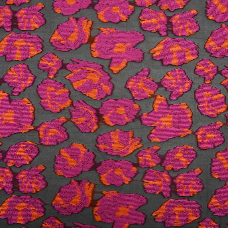 KEER Factory Custom Wholesale High Quality Custom Design 100% Polyester Woven Jacquard Organza FabriC