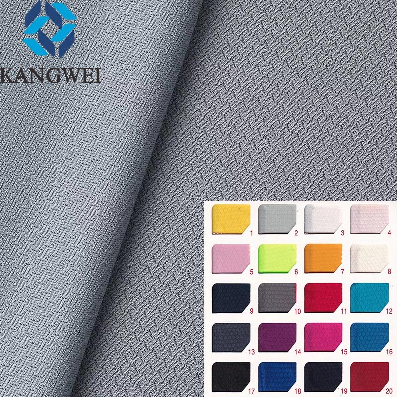 Soccer Football Jersey Fabric The Honeycomb Sports Fabric Dry Fit Breathable Knitted Rpet 100%Polyester
