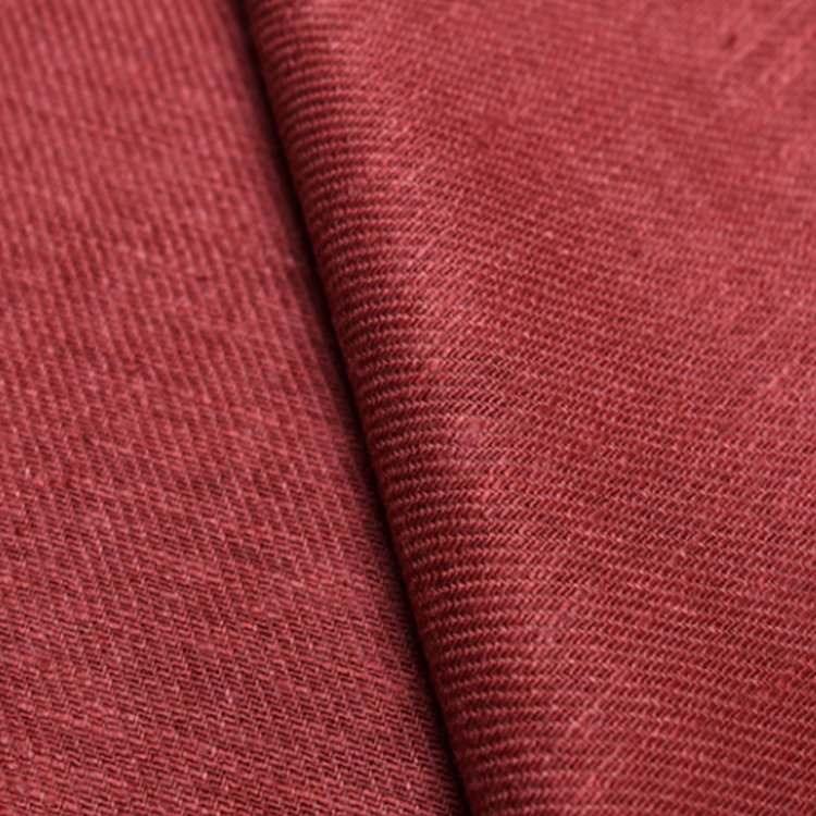 Linen Viscose Fabric With Elasticity Medium Weight Solid 51%Linen 45%Viscose 4%Spandex Woven Clothing Material Wholesale Fabric