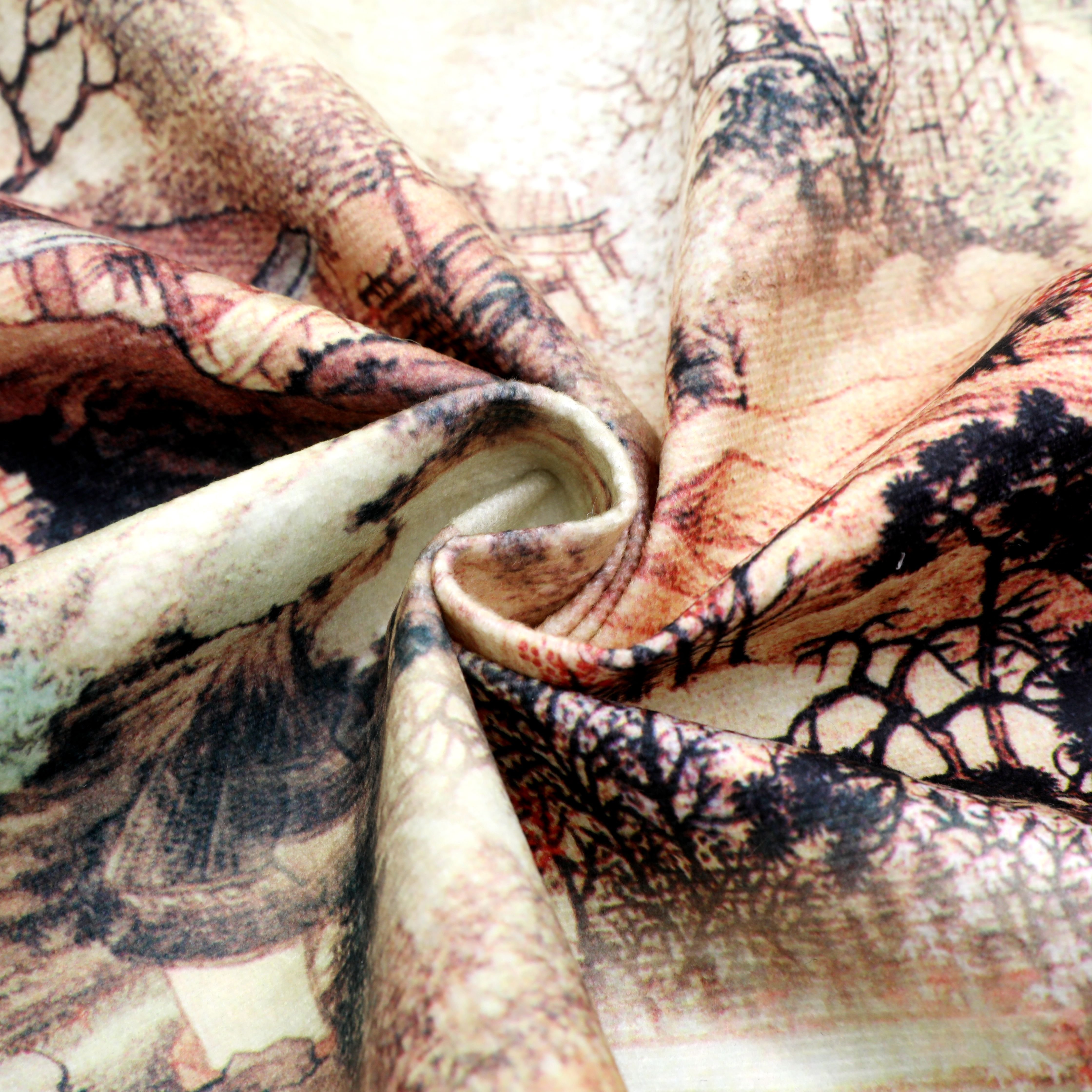 Wholesaler upholstery velvet printed sofa fabric cushion cover furniture fabric