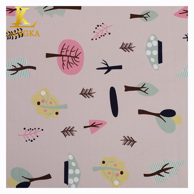 Langka Oeko Tex Certified 100 Organic Cotton Jersey 200GSM Knitted Printed Fabric For Baby Clothes
