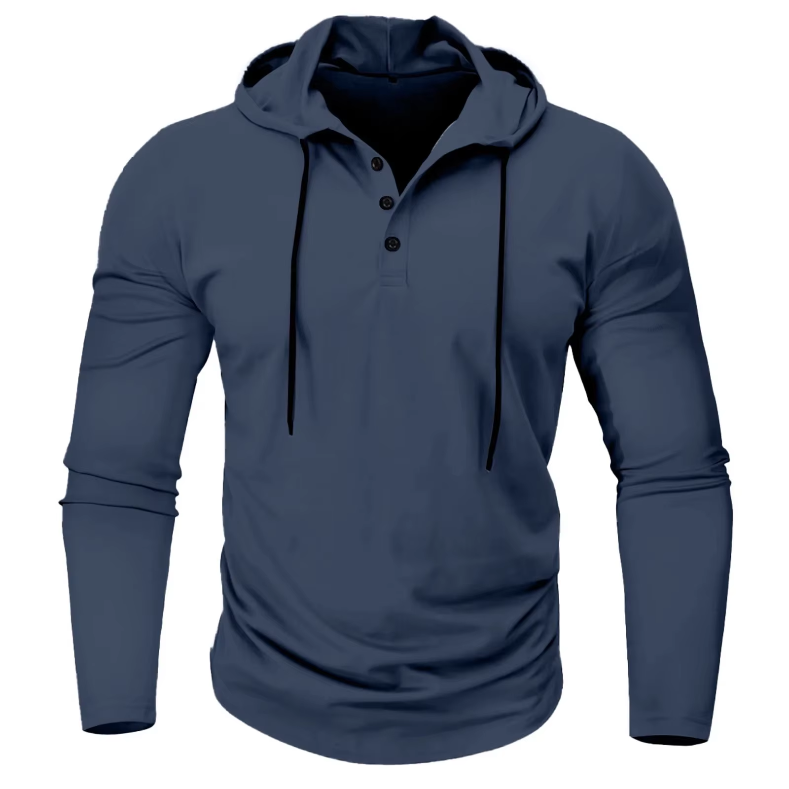 Ice Silk Bamboo Fiber Skin Friendly For Men's Hooded Sweatshirt With Button Down Shoulder And Customized Brand Pullover For Boy