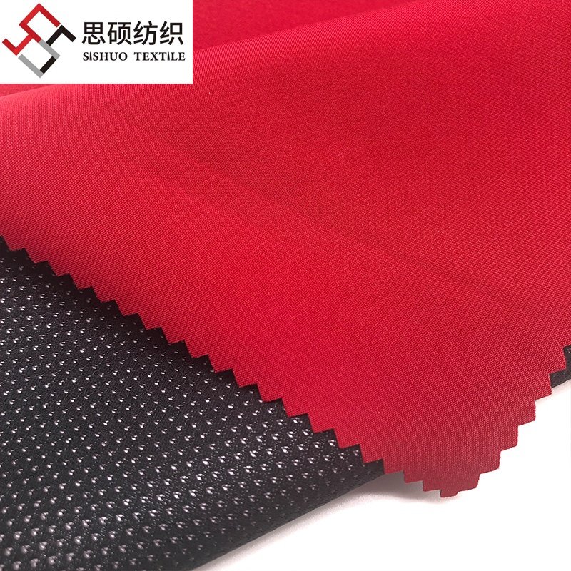 200GSM 100% Polyester fabric bonded TPU film MESH soft shell fabric