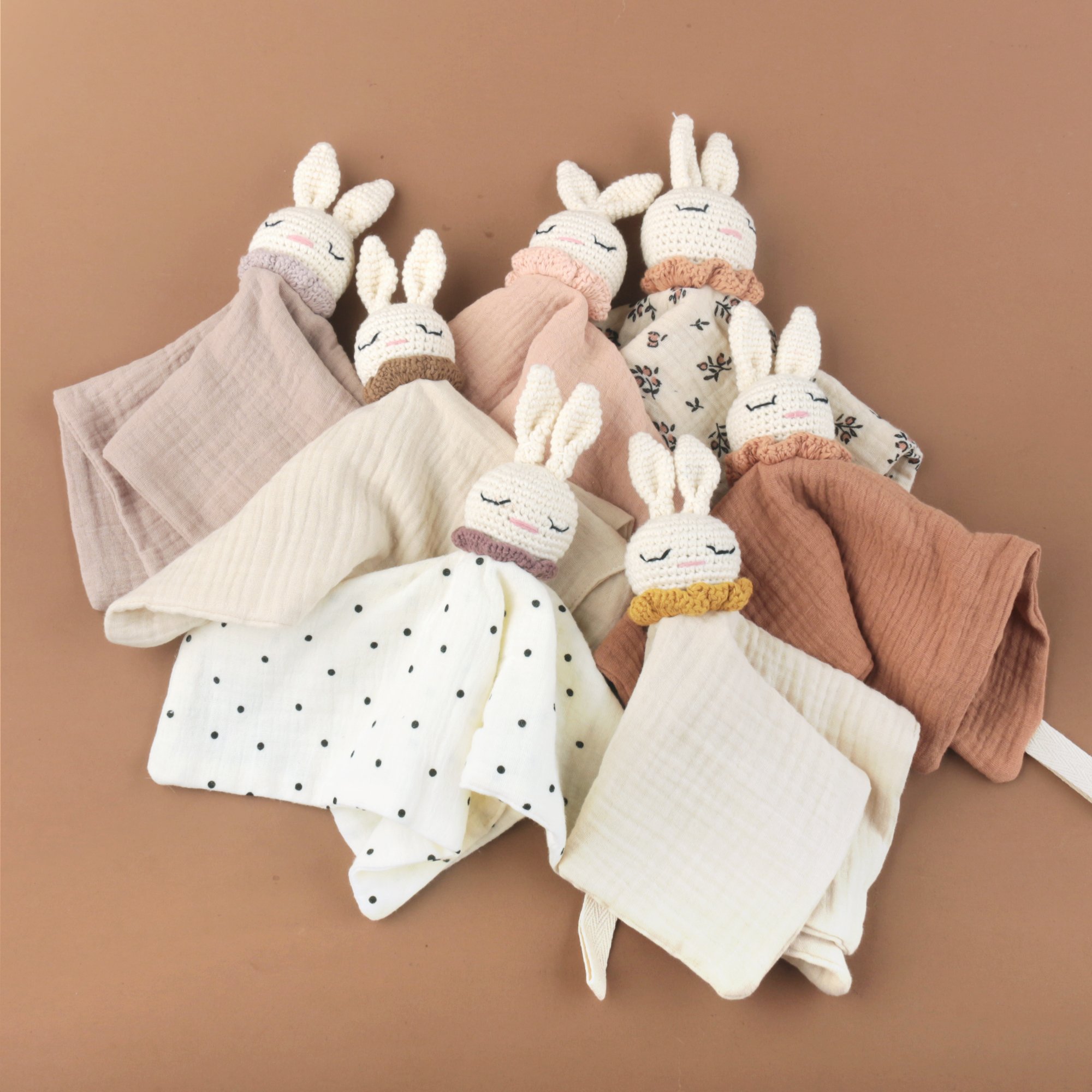 Wholesale Baby Comforter Security Blanket Cute Comforter Animal Head Style Blanket Organic Cotton Baby Comforter Toy