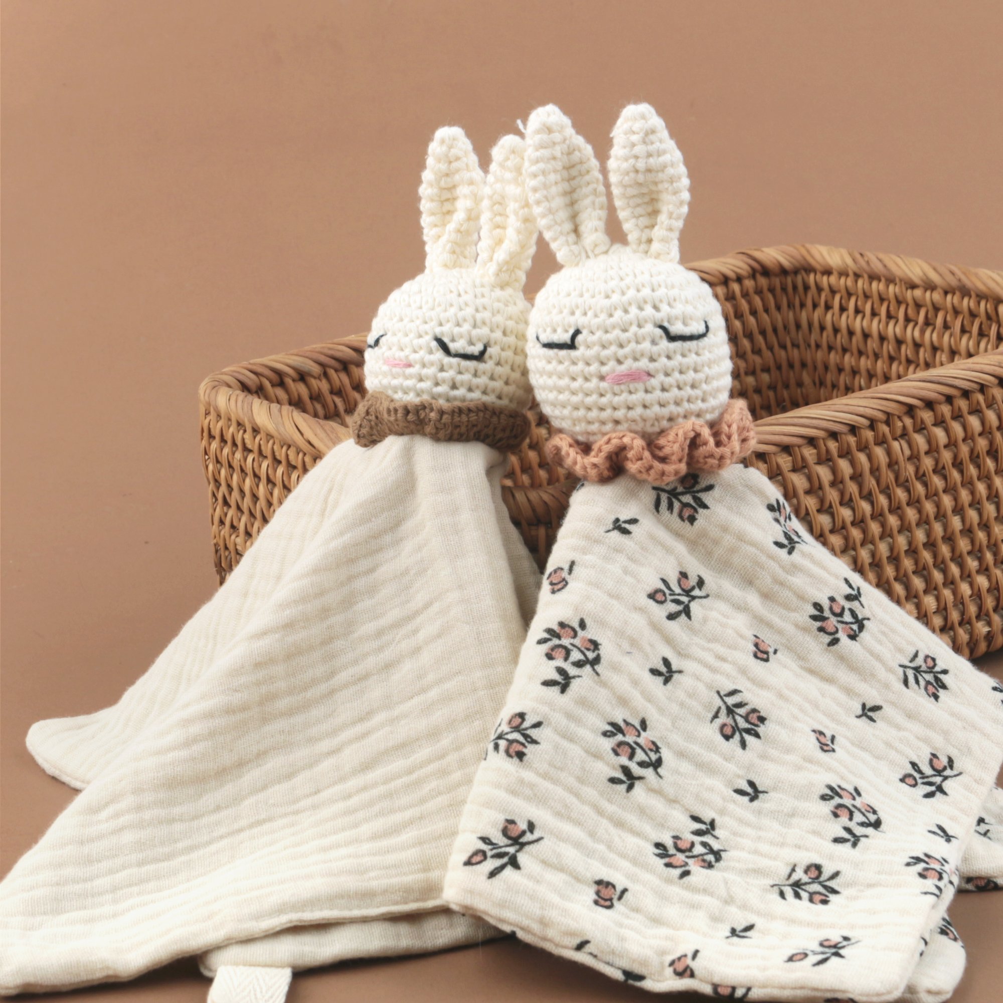 Wholesale Baby Comforter Security Blanket Cute Comforter Animal Head Style Blanket Organic Cotton Baby Comforter Toy