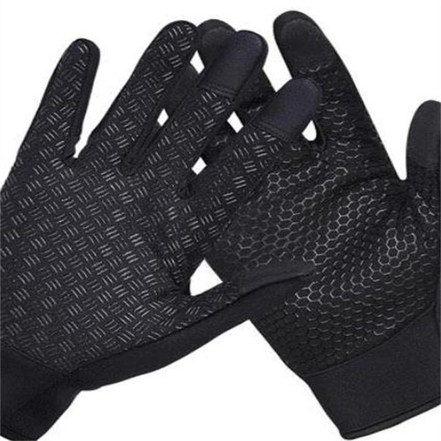 anti-slip fabric for gloves polyester weft knitted soft stretch anti slip fabric for gloves