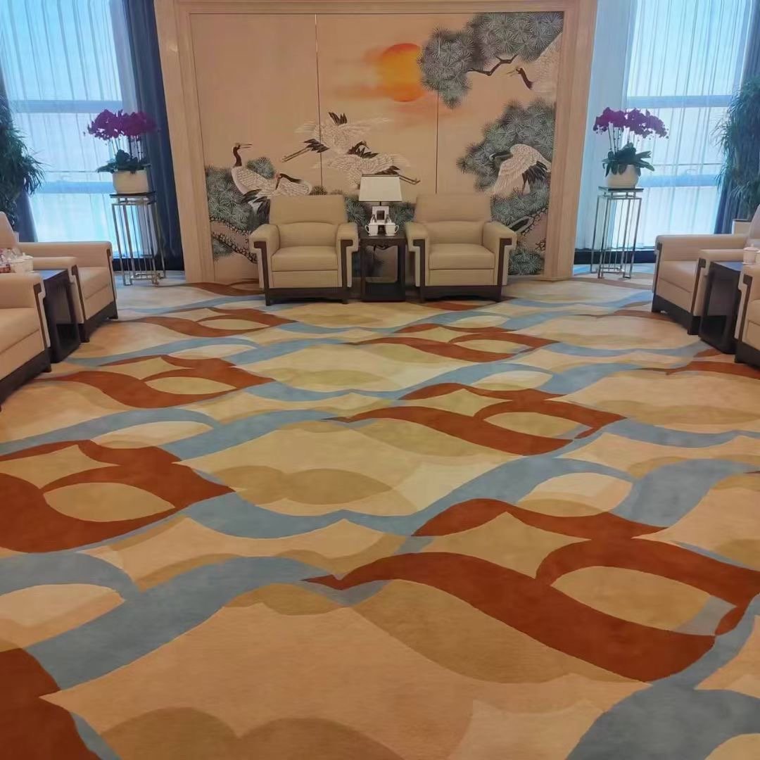 Carpet factory customized high quality Hotel Rooms Banquet Hall Meeting room Wool nylon bamboo fiber viscose handmade carpet