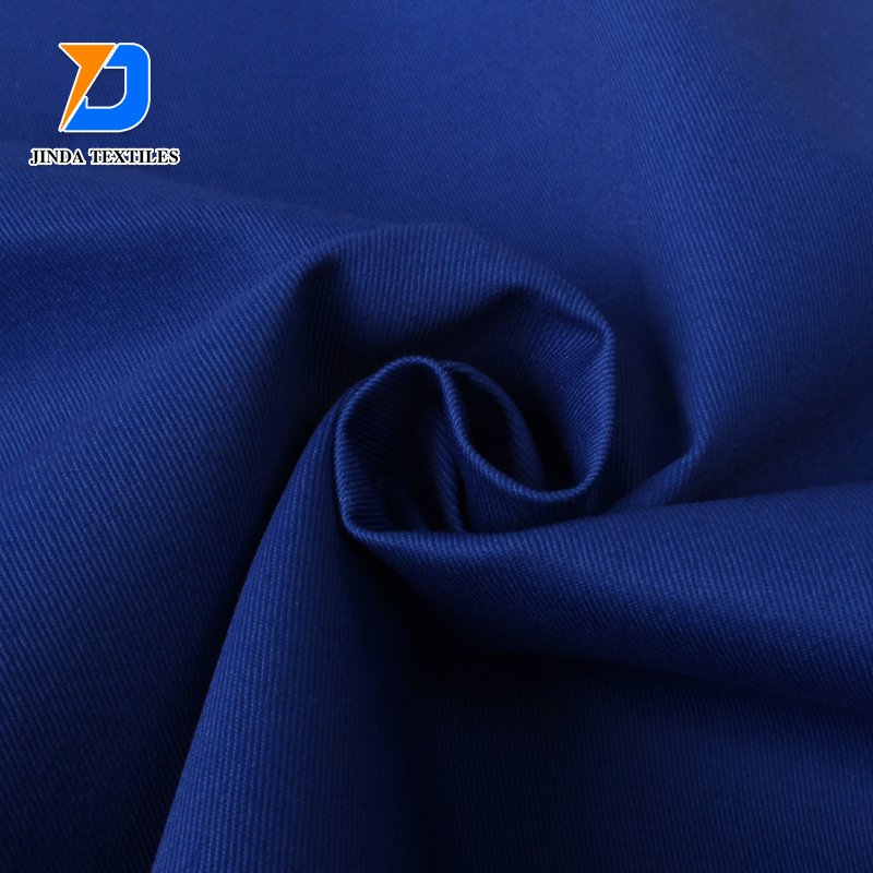 Jinda custom Poly cotton 100% polyester soft Twill fabric for uniform workwear pure 100 cotton fabric