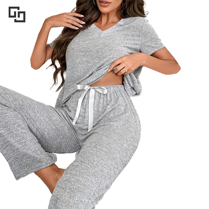 bamboo pajamas for women full length 3 piece bamboo pajamas loungewear women sets custom logo