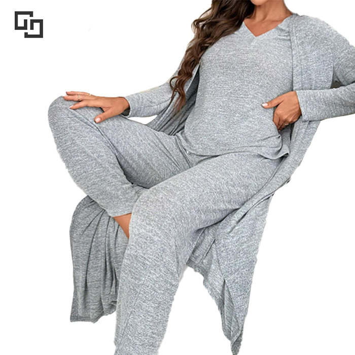 bamboo pajamas for women full length 3 piece bamboo pajamas loungewear women sets custom logo