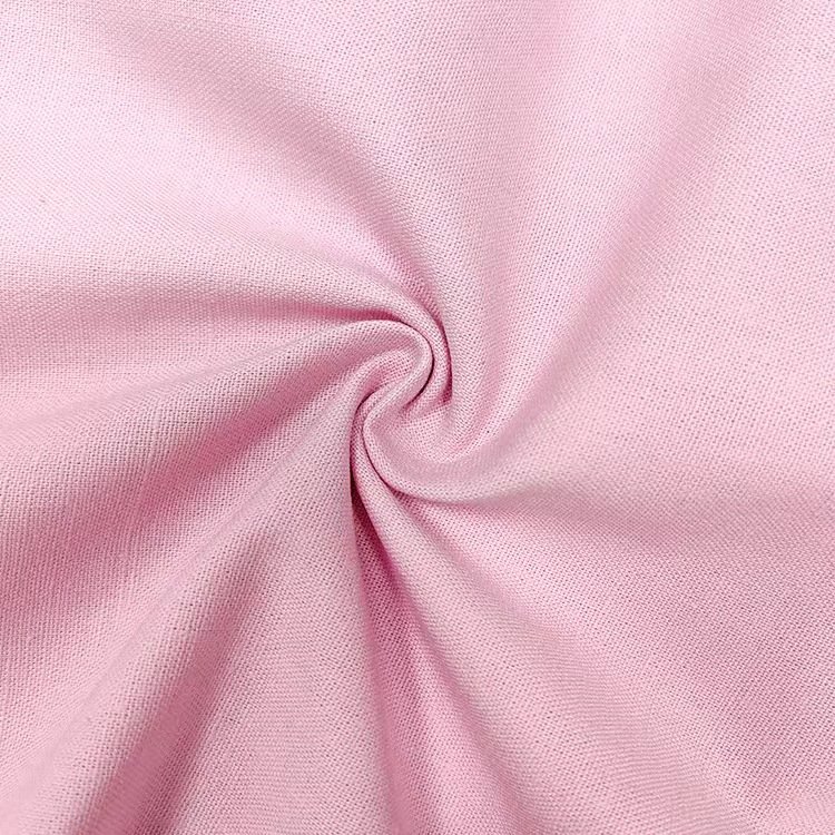 Stock lot breathable linen cotton polyester blended fabric 11S linen durable flat fabric for women clothing