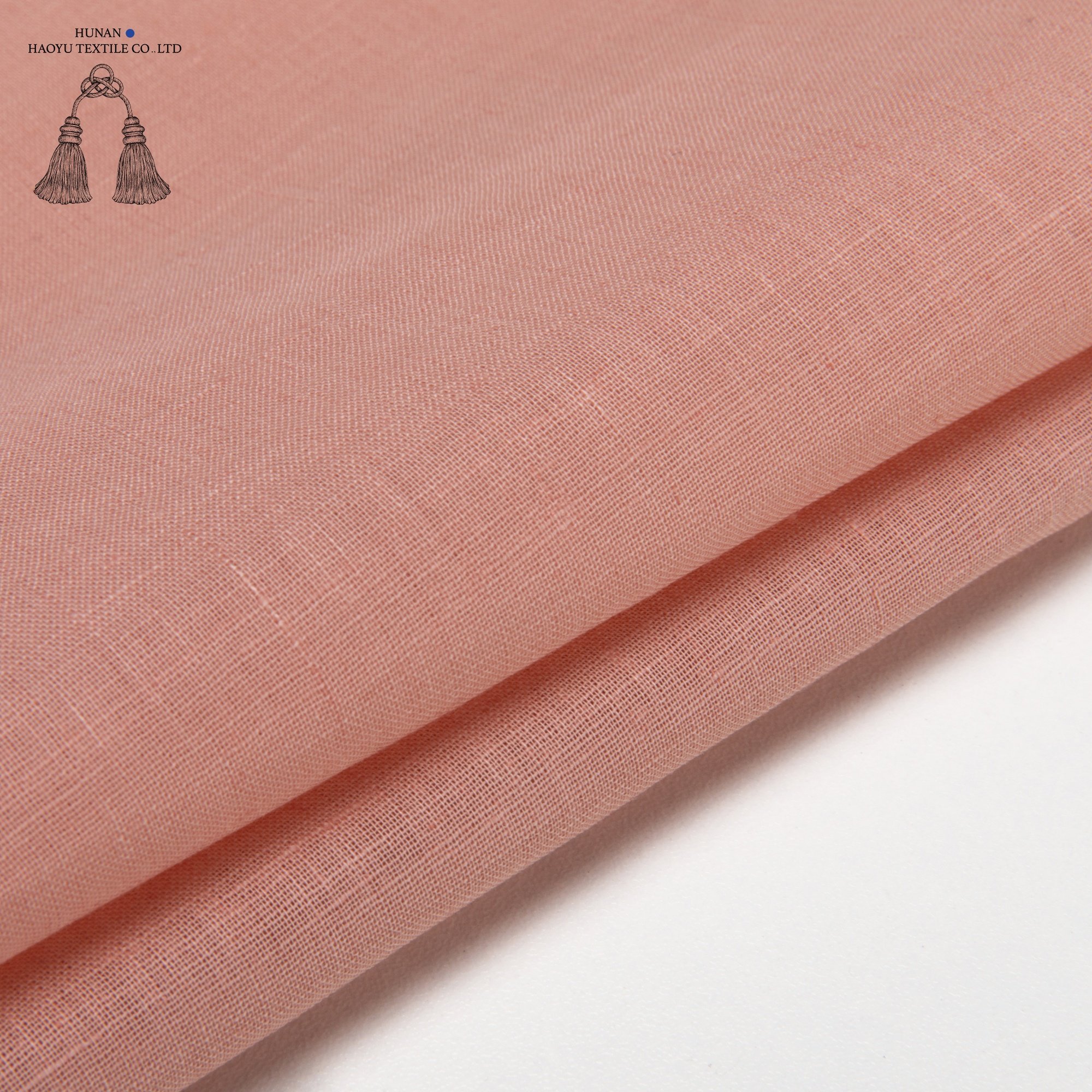 Customized High Quality Linen Solid Dye Woven Fabric for Shirt Pants And Bedding